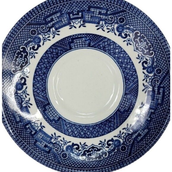 Vintage 1940s Blue Willow Churchill of England Saucer Plate - Picture 5 of 6